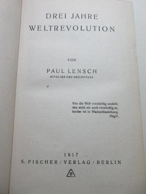 1 D 318<a> : Drei Jahre Weltrevolution (1917)</a>