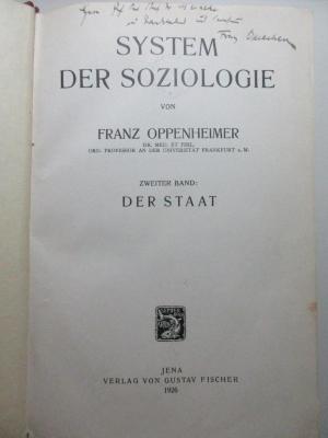 1 D 278-2 : Der Staat (1926)