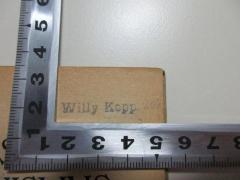 - (Kopp, Willy ), Stempel: Name; 'Willy Kopp. 203[handschriftlich]'. 
