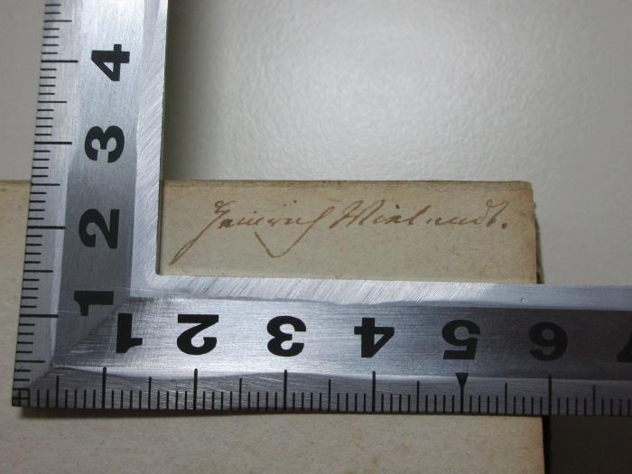 - (Wielandt, Heinrich), Von Hand: Autogramm; 'Heinrich Wielandt'. ;1 D 307&lt;3&gt;-1 : Untersuchung über die Natur und die Ursachen des Nationalreichthums (1810)