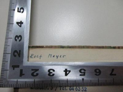 1 L 247-3 : Reden und Aufsätze (1924);- (Meyer, Rolf), Von Hand: Autogramm; 'Rolf Meyer'. 