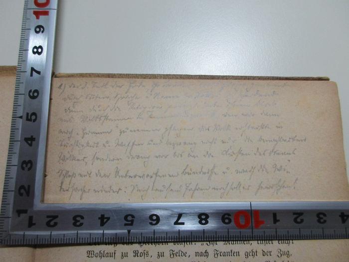 9 K 42 : Waltharius : lateinisches Gedicht des zehnten Jahrhunderts (1874);- (Muchall, [?]), Von Hand: Notiz; '1.) Der 3. Teil [...]'. 