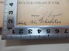 - (Leyer, H.), Von Hand: Besitzwechsel; 'von S. Beyer [H. Leyer]
durch W. Schreiter'. 