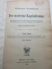 1 D 122&lt;5&gt;-1,1 : Einleitung - Die vorkapitalistische Wirtschaft - Die historischen Grundlagen des modernen Kapitalismus (1922)