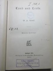 
1 D 325&lt;9&gt;-1 : Land und Leute (1894)