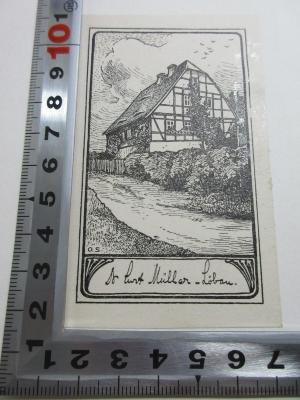 1 D 325&lt;9&gt;-2 : Die bürgerliche Gesellschaft (1897);- (Müller, Curt), Etikett: Exlibris; 'Dr. Curt Müller-Löbau'. 