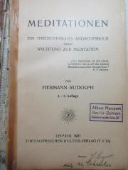  Meditationen : ein theosophisches Andachtsbuch nebst Anleitung zur Meditation (1921)