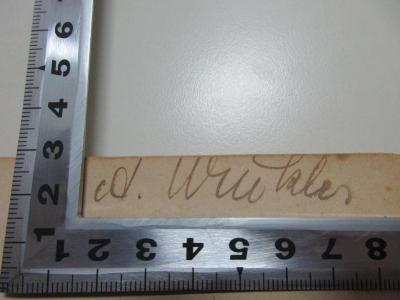 1 D 88 : Der Wohlstand für Alle : ("La conquete du pain") (1906);- (Winkler, A.), Von Hand: Autogramm; 'A. Winkler'. 