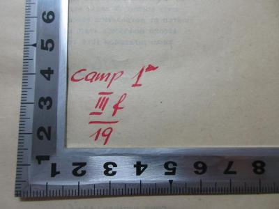 
1 D 94/1&lt;3&gt; : English social history : a survey of six centuries ; Chaucer to Queen Victoria (1945);- (Britischer Hochkommissar), Von Hand: Nummer; 'camp 1[?]
II f
19'. 