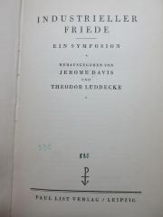 88/80/40642(0) : Industrieller Friede : Ein Symposion (1928)