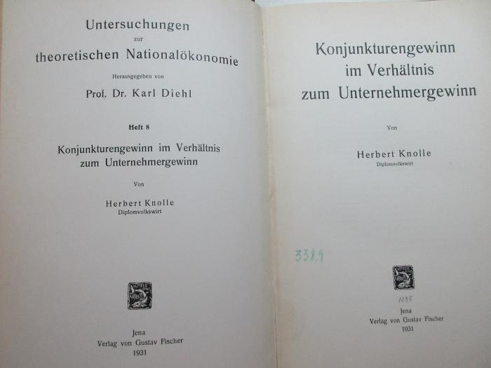 
18/80/41294(7) : Konjunkturengewinn im Verhältnis zum Unternehmergewinn (1931)