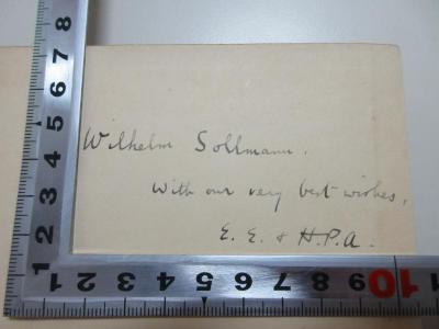 1 D 38 : Karl Marx in his Earlier Writings (1940);- (Sollmann, Wilhelm;Adams, Henry Pakwood), Von Hand: Name, Widmung; 'Wilhelm Sollmann.
With our very best wishes,
E.E. + H.P.A.'. 