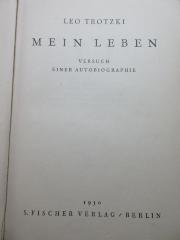 1 D 45 : Mein Leben : Versuch einer Autobiographie (1930)