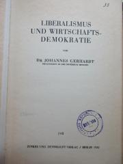 
88/80/40507(7) : Liberalismus und Wirtschaftsdemokratie (1930)