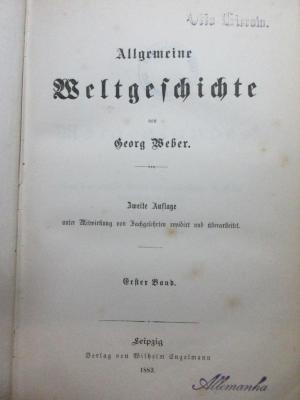 1 E 17&lt;2&gt;-1 : Geschichte des Morgenlandes : nach dem neuesten Stande der orientalischen Geschichtswissenschaft bearbeitet (1882)