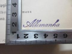 - (Gierow, Otto), Stempel: Ortsangabe; 'Allemanha'. 