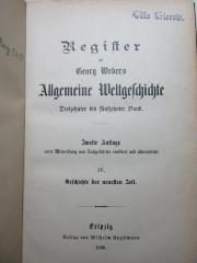 1 E 17&lt;2&gt;-Reg. 13/15 : Geschichte der neuesten Zeit (1890)