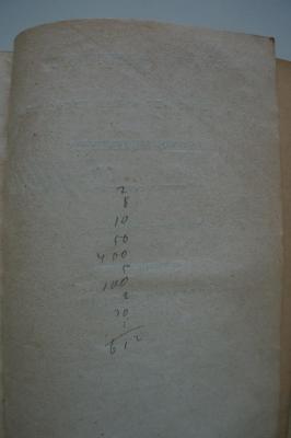 Asch1685 : Examen traditionis : Duo inedita et poene incognita Leonis Modena opuscula complectens = בחינת הקבלה (1852);- (unbekannt), Von Hand: Datum; '2
8
10
50
400
5
100
2
30
5
612'. 