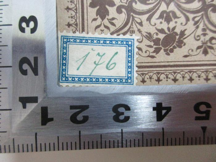 
1 E 5&lt;4&gt;-6 : Geschichte des Mittelalters (1891);-, Etikett: Nummer; '176'