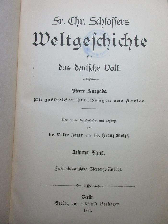 1 E 5&lt;4&gt;-10 : Geschichte der neueren Zeit (1891)