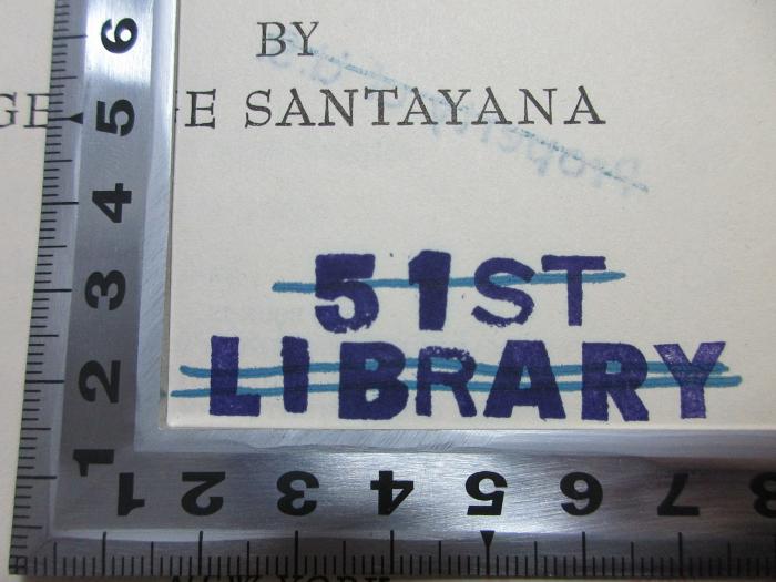 1 F 16-1 : Persons and places : the background of my life (1944);-, Stempel: Name; '51st
Library[durchgestrichen]'