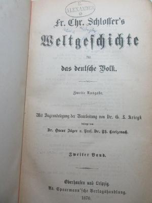 1 E 5&lt;2&gt;-2 : Völker der griechisch-römischen Zeit (1870)