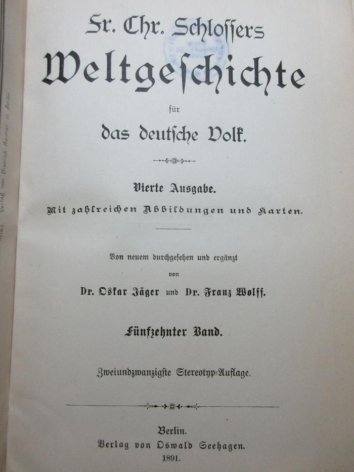 
1 E 5&lt;4&gt;-15 : Geschichte der neueren Zeit (1891)