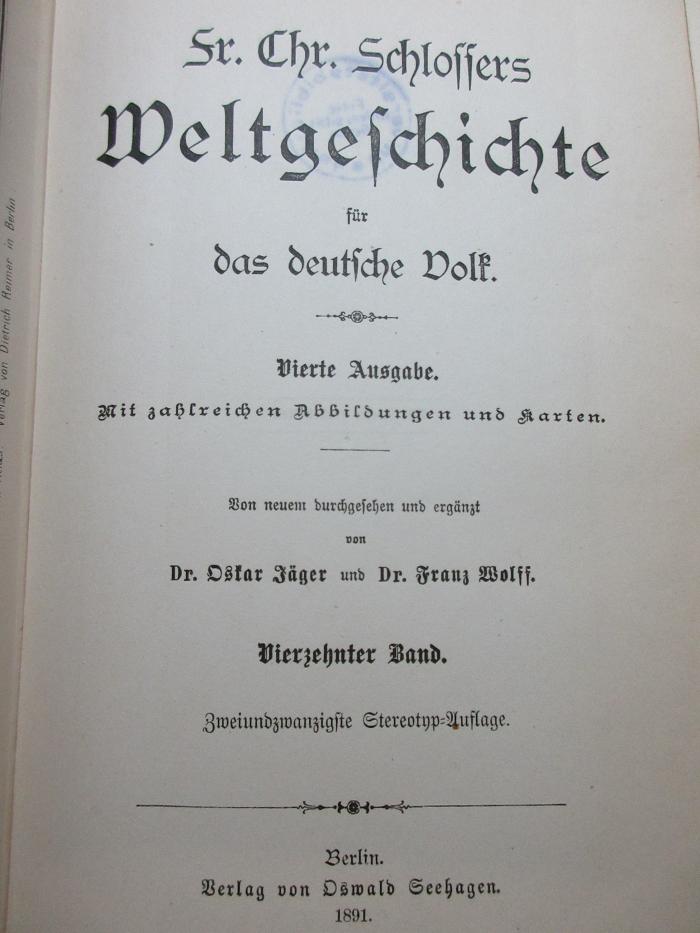 
1 E 5&lt;4&gt;-14 : Geschichte der neueren Zeit (1891)