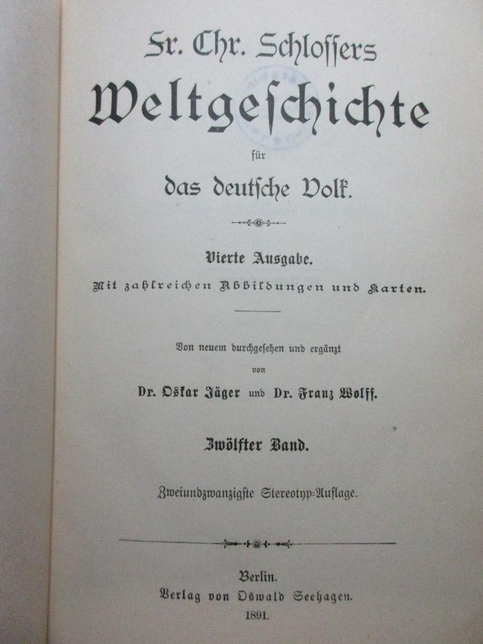 1 E 5&lt;4&gt;-12 : Geschichte der neueren Zeit (1891)