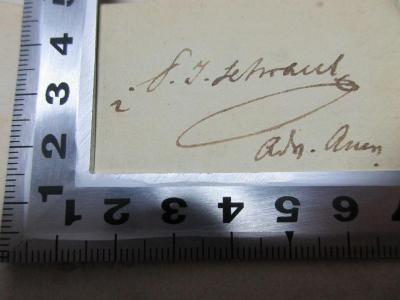 1 F 181-1 : Eduard Gibbon's Geschichte des Verfalls und Untergangs des Römischen Reichs (1800);- (Letrant, F. J. ), Von Hand: Autogramm; 'F. J. Letrant
Ach. Aner.
'. 