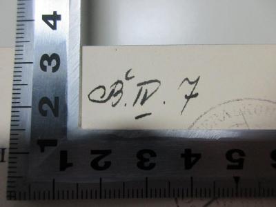 
1 F 274-7,2 : Die Agadir-Krise (1932);- (Deutschland. Generalkonsulat (Memel)), Von Hand: Notiz; 'B. IV. 7'. 
