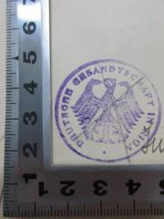 - (Deutsche Gesandtschaft in Riga), Stempel: Name, Ortsangabe, Emblem; 'Deutsche Gesandtschaft in Riga'. 