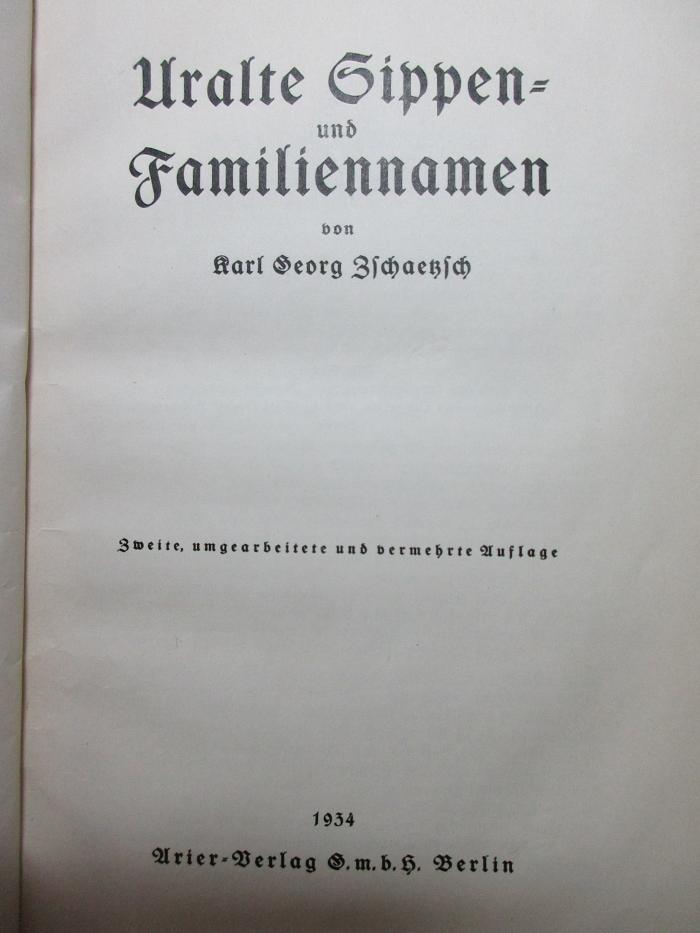 
1 F 362&lt;2&gt; : Uralte Sippen- und Familiennamen (1934)
