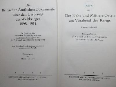 
1 F 274-10,1,2 : Der Nahe und Mittlere Osten am Vorabend des Krieges (1936)