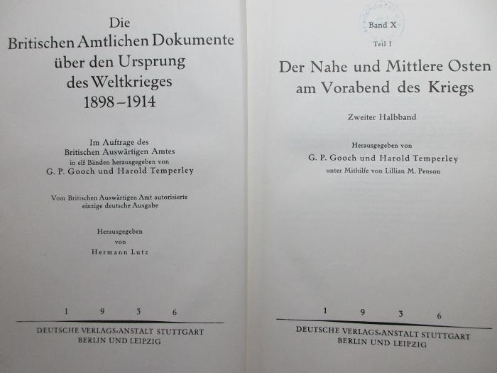 
1 F 274-10,1,2 : Der Nahe und Mittlere Osten am Vorabend des Krieges (1936)