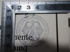 - (Deutschland. Generalkonsulat (Memel)), Stempel: Name, Ortsangabe, Emblem; 'Deutsches Generalkonsulat in Memel'. 