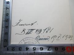 - (Deutsches Generalkonsulat in Brunn), Von Hand: Ortsangabe, Datum, Nummer; 'Invent.[?]
B. XIV. 49. 101
Brunn, 19. V. 1919.'. 