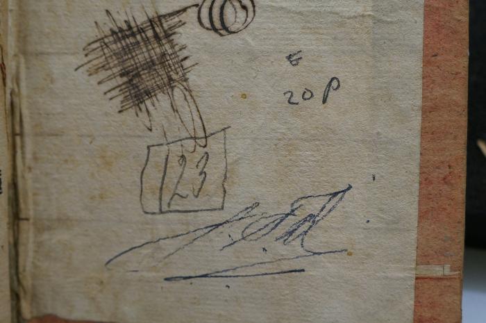 Asch1872 : חידושי הלכות של הגאון הגדול המפורסם כ׳׳ש מהור׳׳ר יהושע העשיל ז׳׳ל

 (1725);- (unbekannt), Von Hand: Nummer; '20 P

123'. ;- (Tal, Justus), Von Hand: Autogramm; 'J. Tal'. 