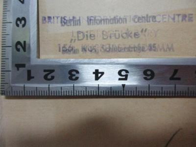 1 F 225-1 : The life of Principal Rainy (1909);- (British Centre Die Brücke Berlin), Stempel: Name, Ortsangabe; 'Berlin Information Centre
"Die Brücke"
Berlin W 15 [?]'. 