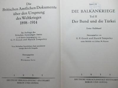 
1 F 274-9,2,1 : Die Balkankriege, 9. Der Bund und die Türkei (1935)