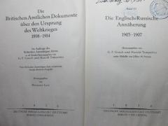 
1 F 274-4 : Die englisch-russische Annäherung 1903 - 1907 (1930)