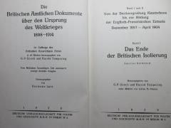 1 F 274-1,2 : Von der Besitzergreifung Kiautschous bis zur Bildung der englisch-französischen Entente, Dezember 1897 - April 1904 1. Das Ende der britischen Isolierung (1928)
