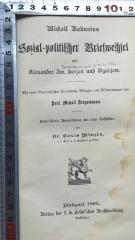 Ba 830 : Sozial-politischer Briefwechsel mit Alexander Iw. Herzen und Ogarjow (1895)