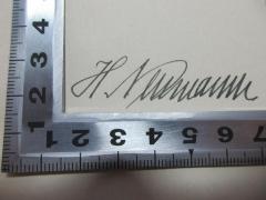 - (Neumann, H.), Von Hand: Autogramm; 'H. Neumann'. 