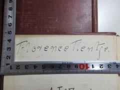 - (Flentje, Florence), Von Hand: Autogramm; 'Florence Fl[?]entj[?]e.'. 