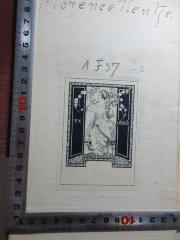 - (Flentje, Florence), Etikett: Exlibris, Abbildung; 'Ex Libris'. 