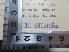 - (Mettke, H.), Stempel: Name; 'H. Mettke'. 