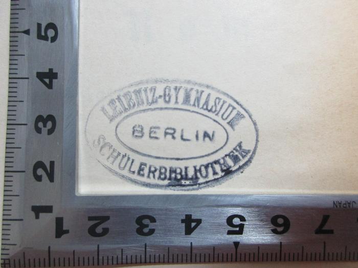 1 F 57&lt;2&gt;-7 : Geschichte der Stadt Rom im Mittelalter : vom 5. bis zum 16. Jahrhundert


 (1873);- (Leibniz-Gymnasium (Berlin)), Stempel: Name, Ortsangabe; 'Leibniz-Gymnasium
Berlin
Schülerbibliothek'. 