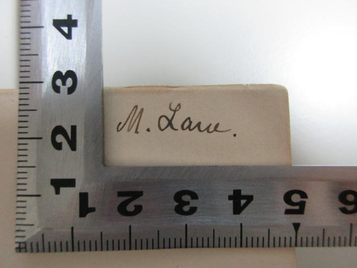 
1 G 126&lt;3&gt; : Präludien : Aufsätze und Reden zur Einleitung in die Philosophie (1907);- (Laue, M.), Von Hand: Autogramm; 'M. Laue[?].'. 