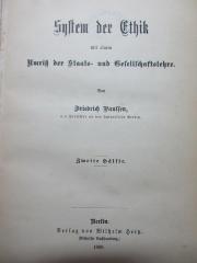 1 G 174-2 : System der Ethik : mit einem Umriß der Staats- und Gesellschaftslehre (1889)